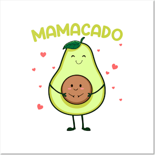 Mamacado Pregnancy Announcement Girl Gift For Men Father day Posters and Art